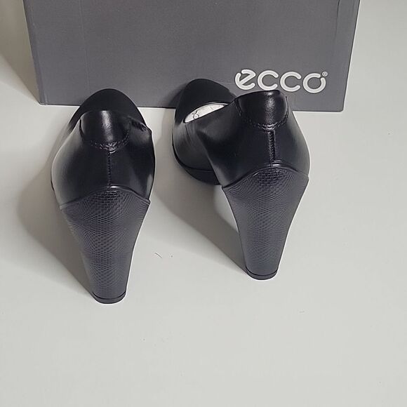 $170 ECCO LEATHER NO SLIP COMFORT CAREER FLIGHT ATTENDANT HEELS 41 10 10.5 NEW - Picture 9 of 12